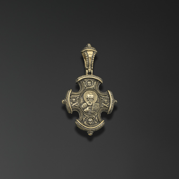 Kreuz-Enkolpion Nikolaus der Wundertäter