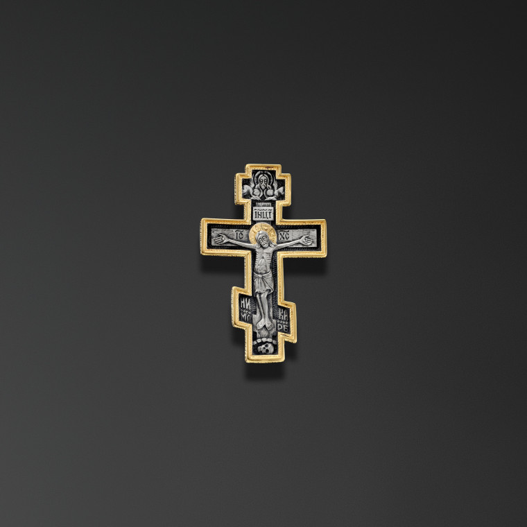 Eight-pointed cross with an image of the Archangel Michael