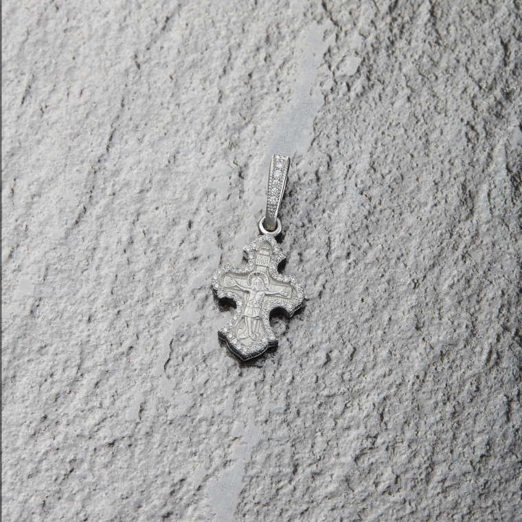 Intercession cross with lily-petal arms